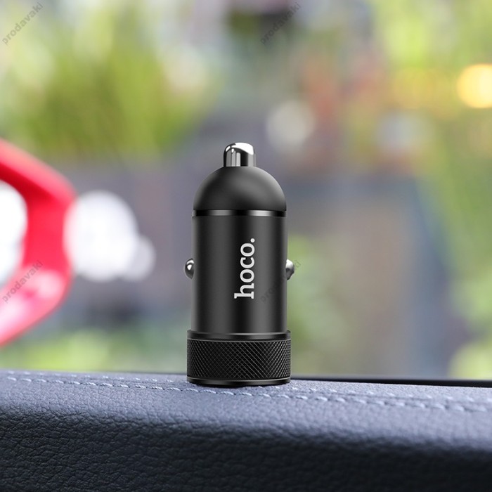 Автомобільний зарядний пристрій HOCO Z32A Flash Power Fully Compatible 4A 18W Black