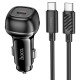 Автомобільний зарядний пристрій Hoco Z58 rank single port Car charger Type-C cable 30W Black