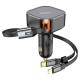 Автомобільний зарядний пристрій Hoco NZ13 Clever Car charger with telescopic cable 30W Black