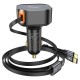 Автомобільний зарядний пристрій Hoco NZ13 Clever Car charger with telescopic cable 30W Black