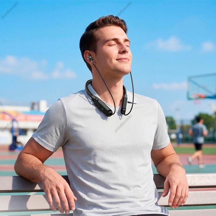 Бездротові Bluetooth навушники Hoco ES78 Naya neck-mounted BT earphones BT 6.0 Black