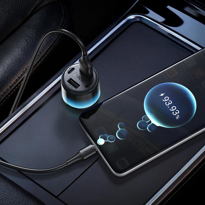 Автомобільний зарядний пристрій HOCO Z69 Vivido car charger 24W Black