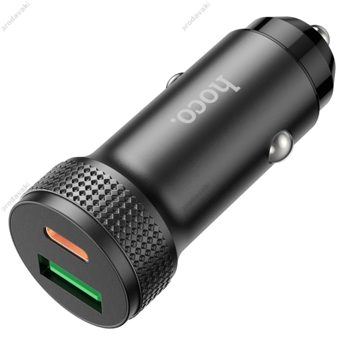 Автомобільний зарядний пристрій Hoco Z49B Level Car charger 38W Black