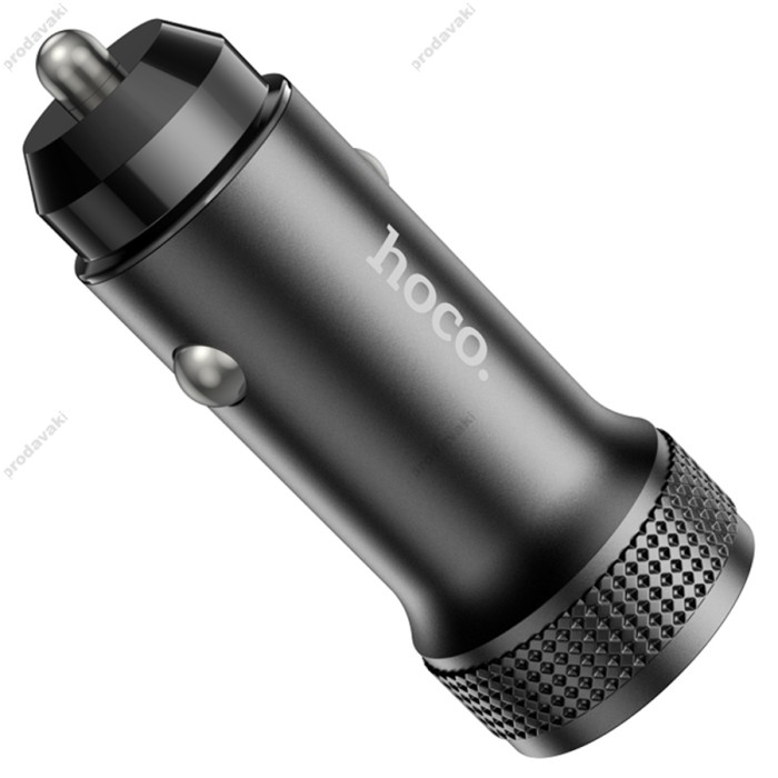 Автомобільний зарядний пристрій Hoco Z49B Level Car charger 38W Black