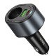 Автомобільний зарядний пристрій розгалужувач HOCO Z56 Friend cigarette lighter car charger 35W Metal grey