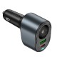 Автомобільний зарядний пристрій розгалужувач HOCO Z56 Friend cigarette lighter car charger 35W Metal grey
