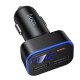 Автомобільний зарядний пристрій Hoco Z63A Barry digital display car charger 42W Black