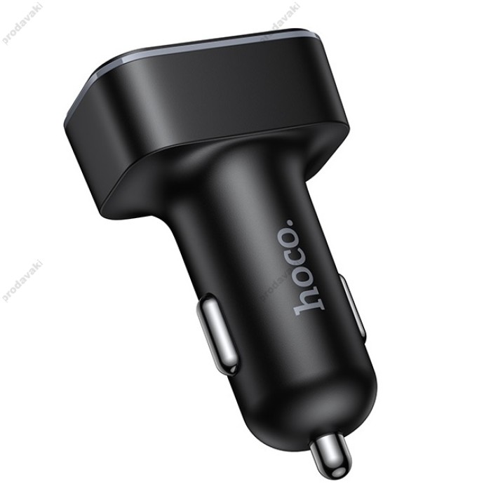 Автомобільний зарядний пристрій Hoco Z63A Barry digital display car charger 42W Black