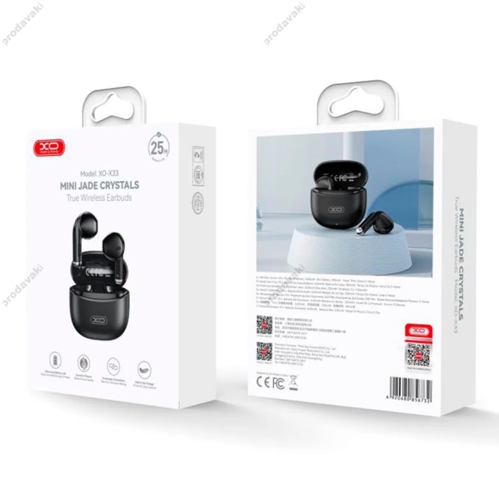 Бездротові Bluetooth навушники XO X33 Yu Jing TWS Headset BT 5.3 Black