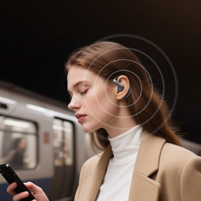 Бездротові Bluetooth навушники Earldom OWS1 BT 5.4 Black