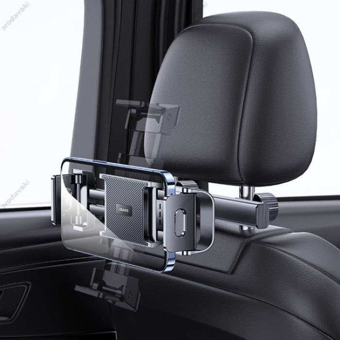 Автомобільний тримач на підголівник USAMS US-ZJ068 Car Rear Seat Phone-Tablet Bracket Black