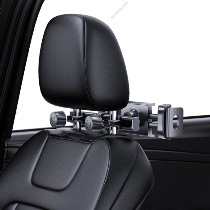 Автомобільний тримач на підголівник USAMS US-ZJ068 Car Rear Seat Phone-Tablet Bracket Black