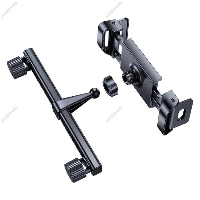 Автомобільний тримач на підголівник USAMS US-ZJ068 Car Rear Seat Phone-Tablet Bracket Black