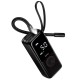 Автомобільний компресор насос Hoco ZP18 Enlighten portable smart air pump 4000 mAh Black