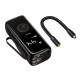 Автомобільний компресор насос Hoco ZP18 Enlighten portable smart air pump 4000 mAh Black