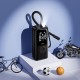 Автомобільний компресор насос Hoco ZP18 Enlighten portable smart air pump 4000 mAh Black
