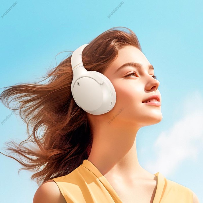 Бездротові Bluetooth навушники BOROFONE BO31 Prestige active noise reduction BT 5.4 Milky white