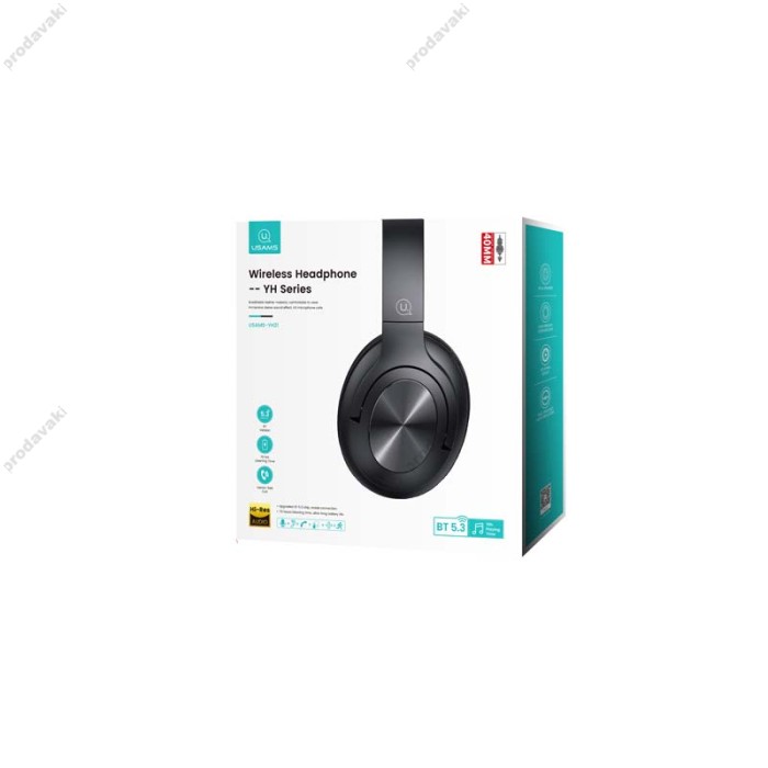 Бездротові Bluetooth навушники USAMS YH21 Wireless Headphone BT 5.3 Black