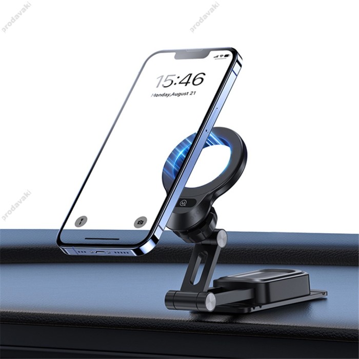 Автомобільний тримач USAMS US-ZJ076 Magnetic Car Phone Holder (Center Console) Black