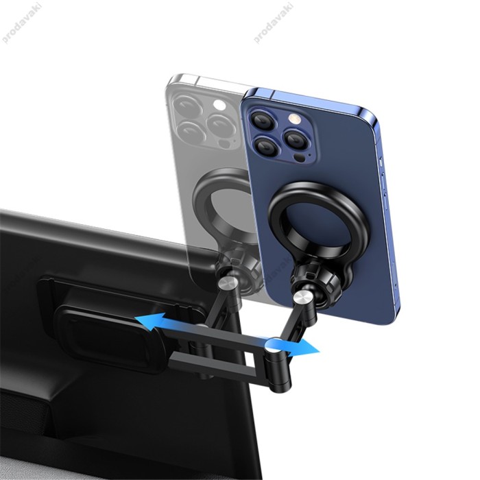Автомобільний тримач USAMS US-ZJ076 Magnetic Car Phone Holder (Center Console) Black