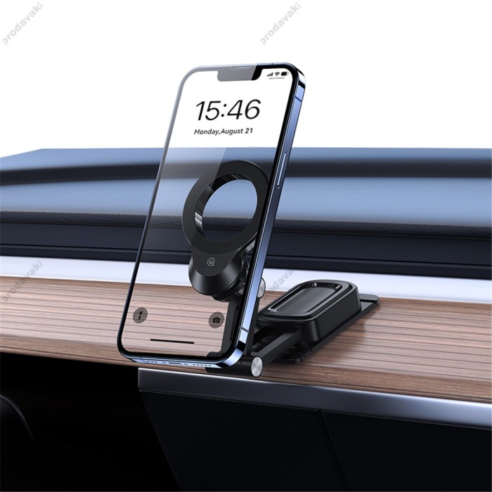Автомобільний тримач USAMS US-ZJ076 Magnetic Car Phone Holder (Center Console) Black