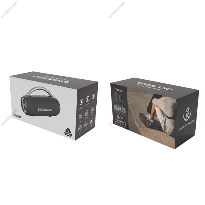 Портативна колонка Bluetooth Xdobo Sinoband Youth IPX5 BT5.3 60W Black