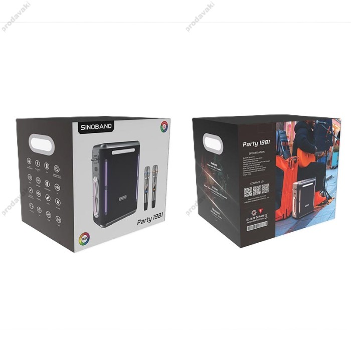 Портативна колонка Bluetooth Xdobo Party 1981 IPX5 BT5.3 TWS 300W Black