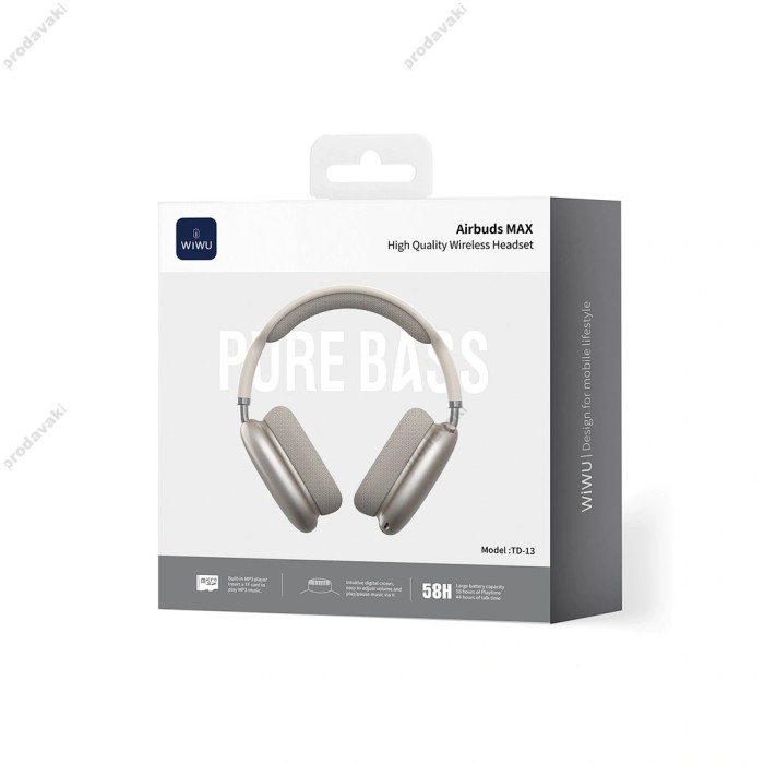 Бездротові Bluetooth навушники WiWU TD-13 Airbuds MAX Headset Gold