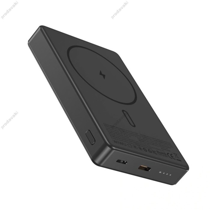 Повербанк портативний акумулятор Power Bank Wiwu Wi-P073 Aramid Fiber MagSafe магнітний 10000 mAh Black