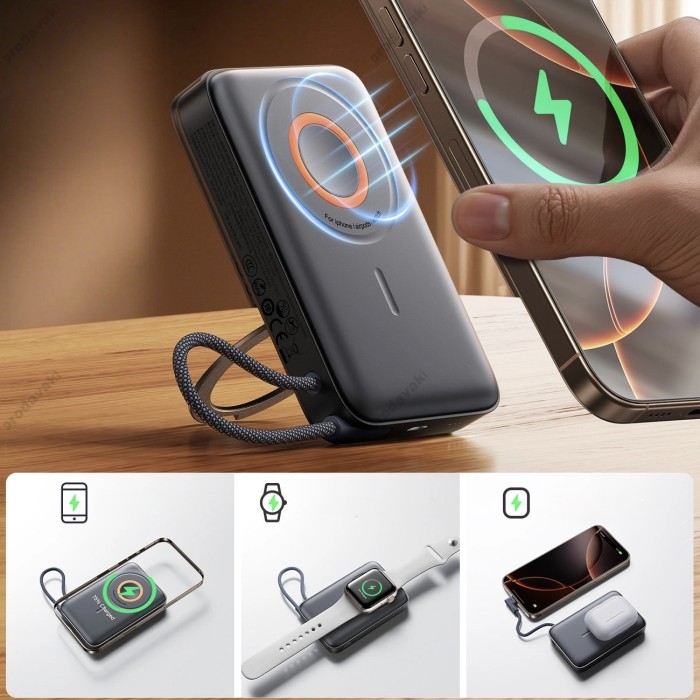 Повербанк портативний акумулятор Power bank Joyroom JR-PBM02 MagSafe магнітний 10000 mAh Black