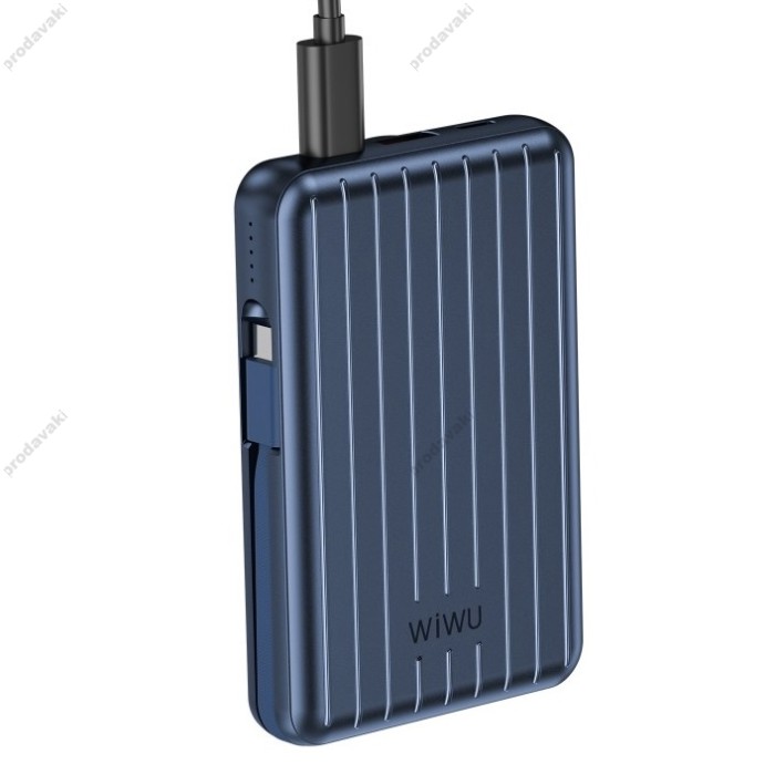 Повербанк портативний акумулятор Power Bank Wiwu PP03 Trunk Magnetic MagSafe магнітний 10000 mAh Blue