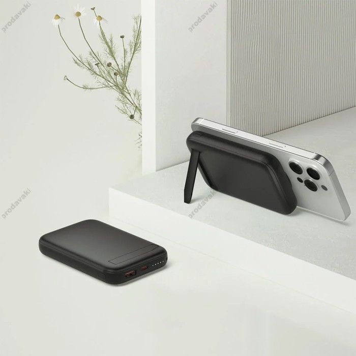 Повербанк портативний акумулятор Power Bank Wiwu Wi-P064 Magnetic магнітний 10000 mAh Black