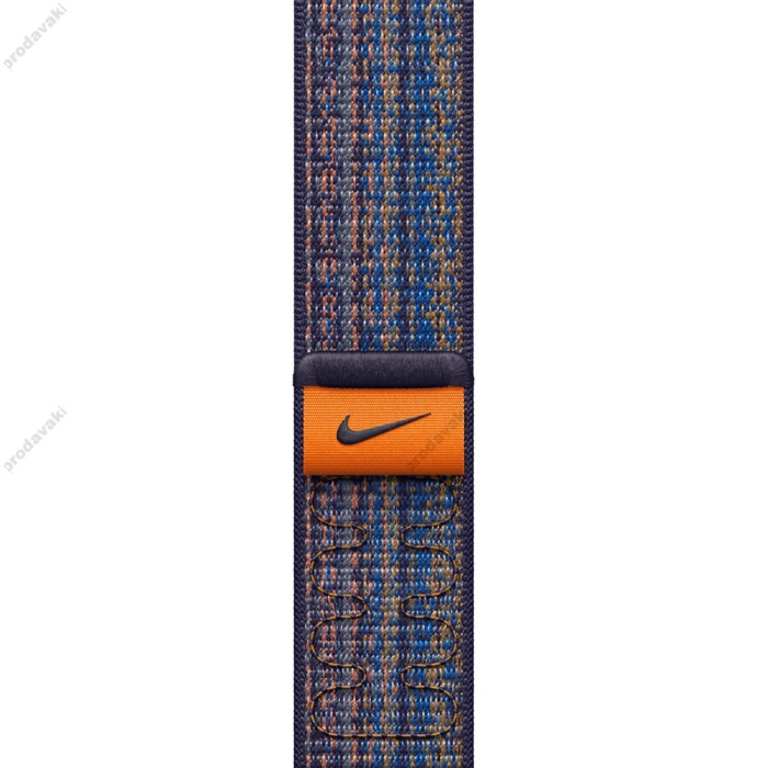 Ремінець Apple Watch Nike Sport Loop 42/44/45/49 Game Royal/Orange