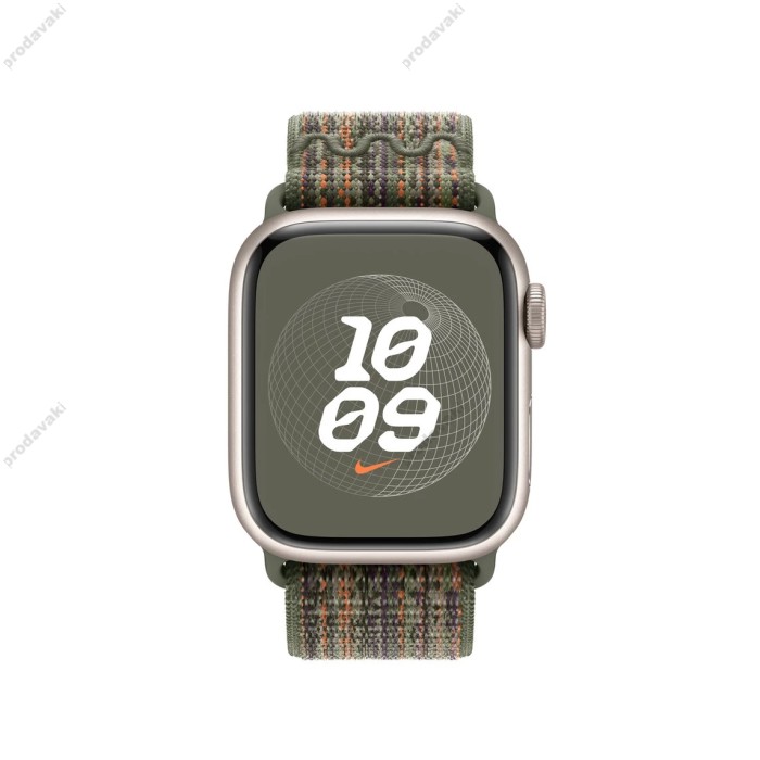 Ремінець Apple Watch Nike Sport Loop 42/44/45/49 Sequoia/Orange