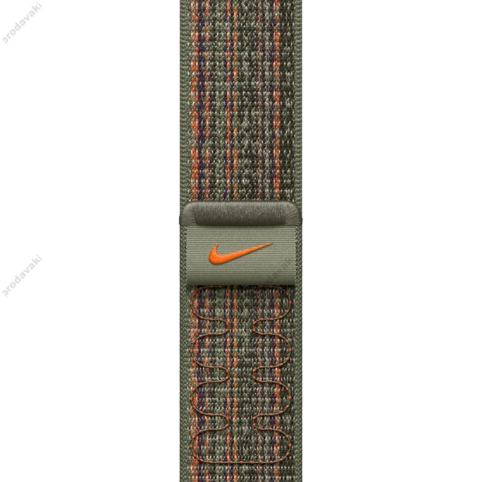 Ремінець Apple Watch Nike Sport Loop 42/44/45/49 Sequoia/Orange