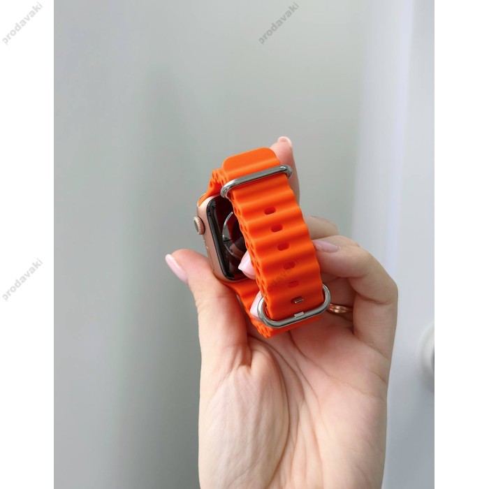 Ремінець для Apple Watch 42/44/45/49 mm Ocean Band gray orange