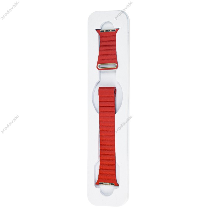 Ремінець для Apple Watch Leather Loop 38mm/40mm/41mm червоний