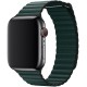 Ремінці Apple Watch Leather Loop Magnet 42mm / 44mm / 45mm Темно-зелений