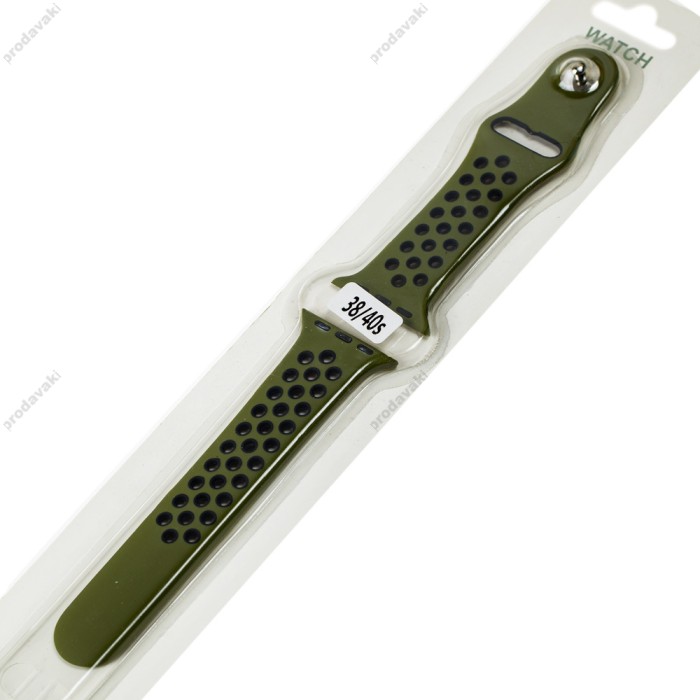 Ремешок для Apple Watch Sport Nike+ 38mm / 40mm / 41mm темно-зеленый черный