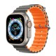 Ремінець для Apple Watch 42/44/45/49 mm Ocean Band gray orange