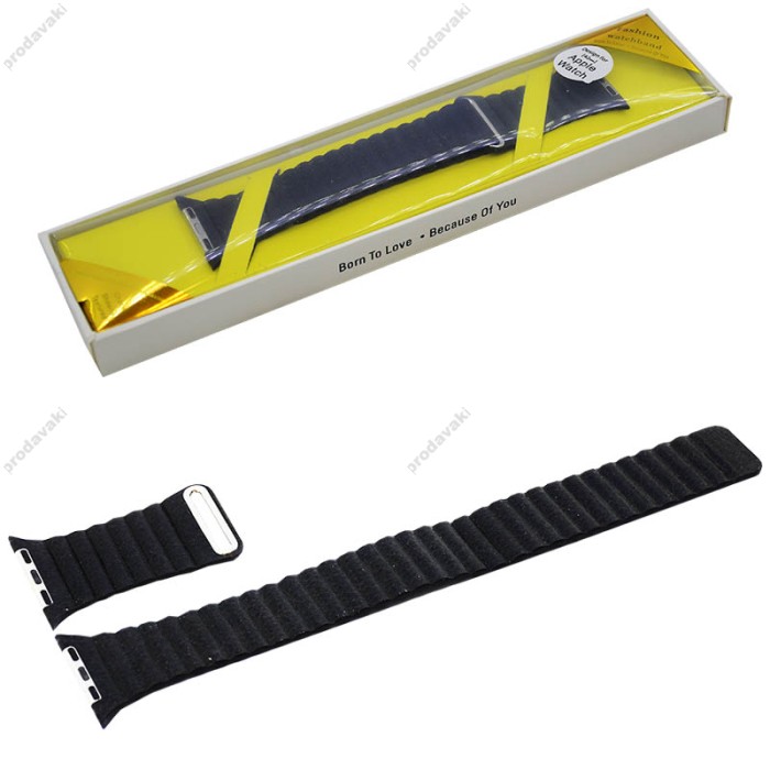 Ремінець для Apple Watch Milanese Loop 42mm/44mm/45mm чорний