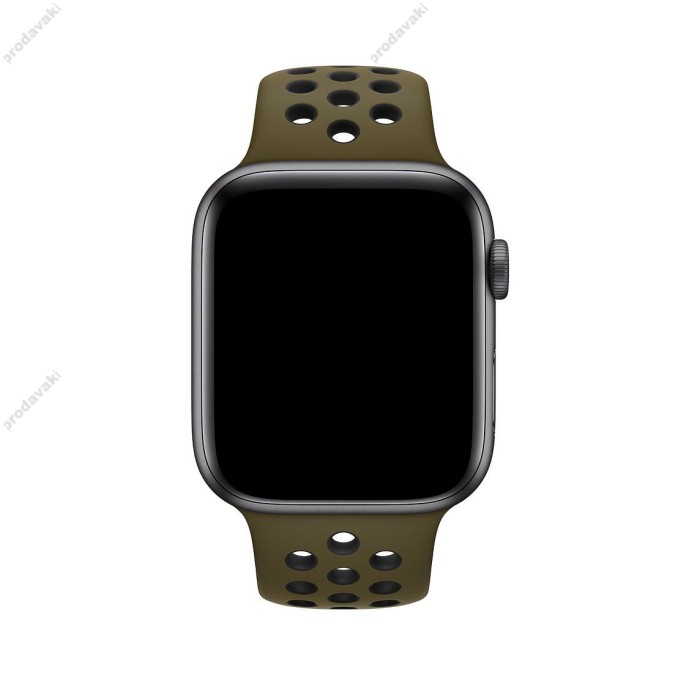 Ремешок для Apple Watch Sport Nike+ 38mm / 40mm / 41mm темно-зеленый черный