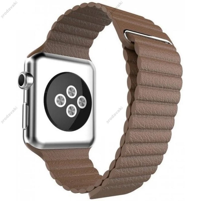 Ремінці Apple Watch Leather Loop Magnet 42mm / 44mm / 45mm Коричневий