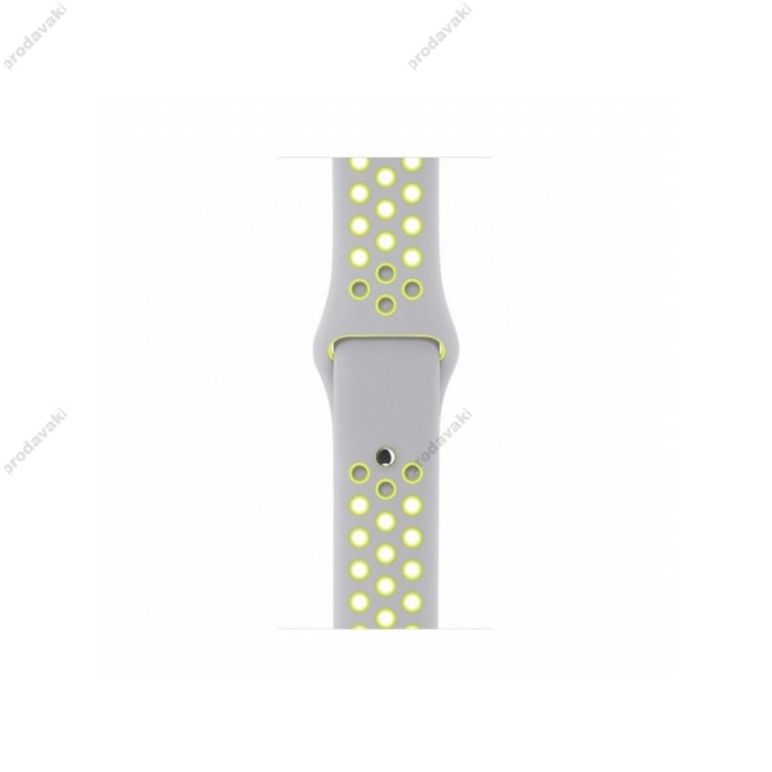 Ремешок для Apple Watch Sport Nike+ 38mm / 40mm / 41mm серо-лимонный