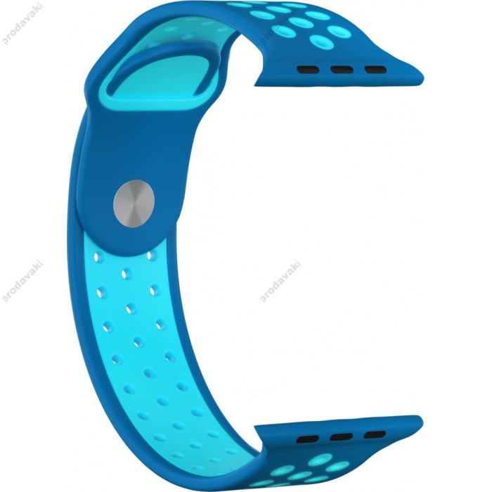 Силіконовий ремінець Nike 38mm/40mm/41mm для Apple Watch (Синьо-блакитний)