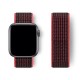 Нейлоновий ремінець Nylon loop 38mm/40mm/41mm для Apple Watch (RED - Black)
