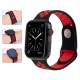 Силиконовый ремешок Nike 38mm / 40mm / 41mm для Apple Watch (Черный с красным)
