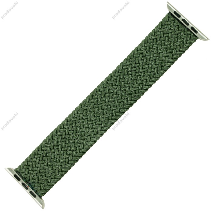 Ремінець для Apple Watch Band Nylon Mono Size M 42mm / 44mm / 45mm зелений