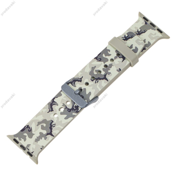 Ремінець Geometry style для Apple Watch 38mm / 40mm / 41mm khaki gray