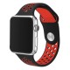 Силиконовый ремешок Nike 38mm / 40mm / 41mm для Apple Watch (Черный с красным)